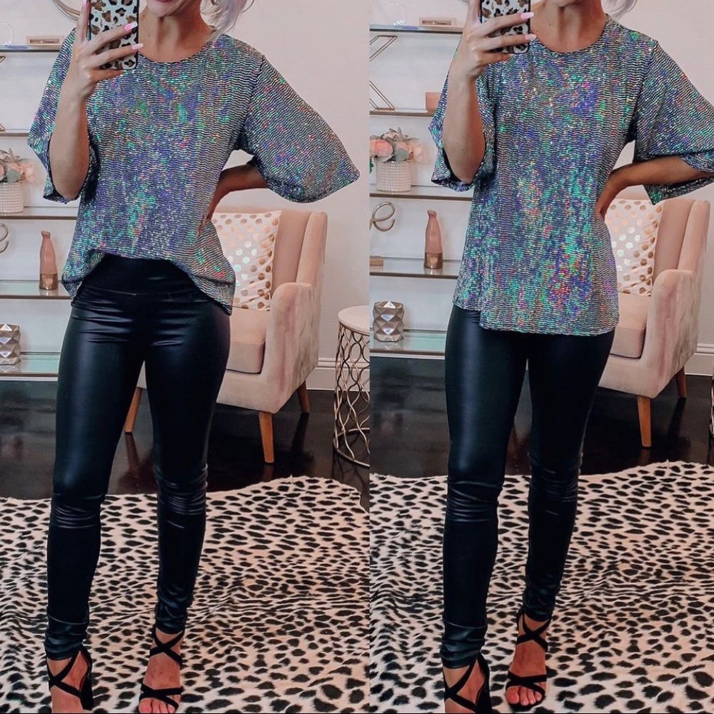 Sequin babe top